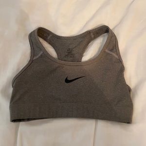 Gray Nike sports bra